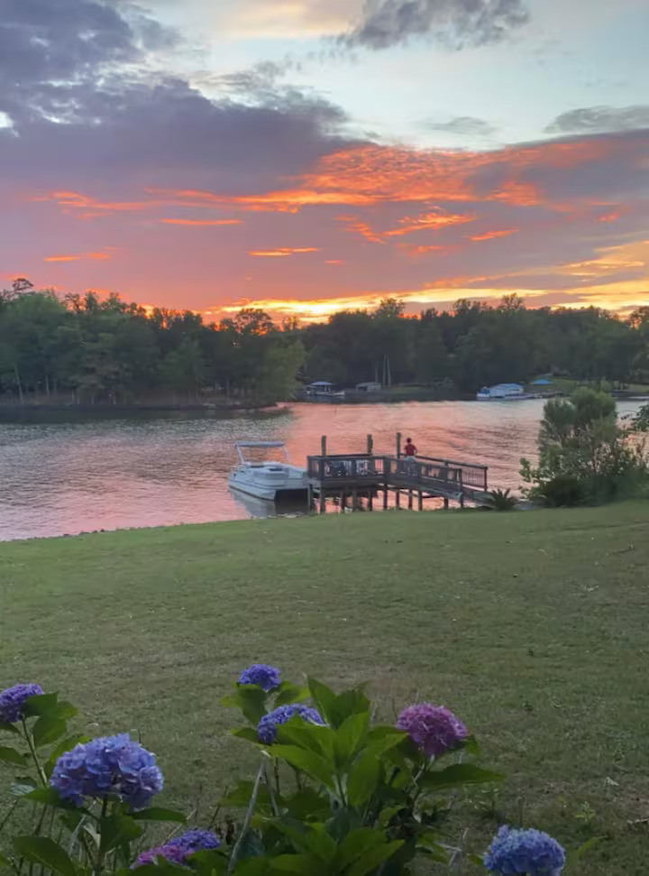 Stunning sunset over Lake Wylie
